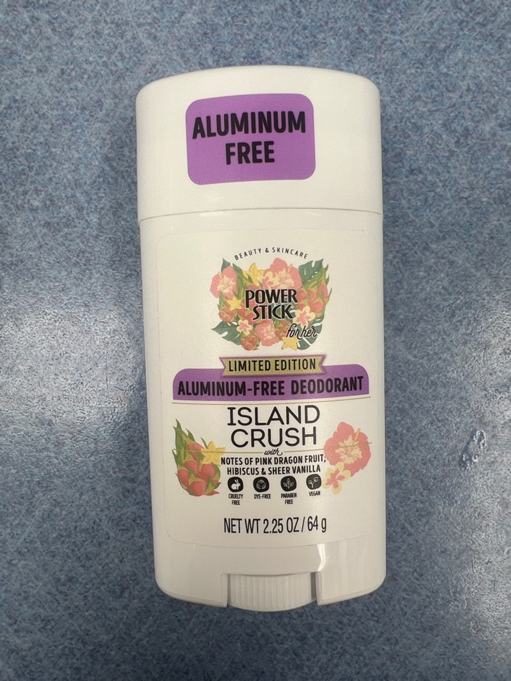 Power Stick Island Crush Aluminum-Free Deodorant - White with Purple Accents